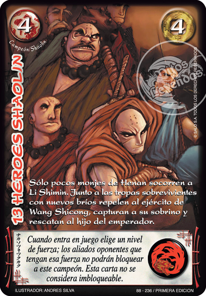 13 Heroes Shaolin — CC - Espiritu de Dragon