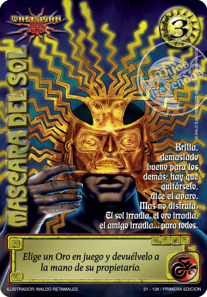 Mascara del Sol — CC - La Ira del Nahual